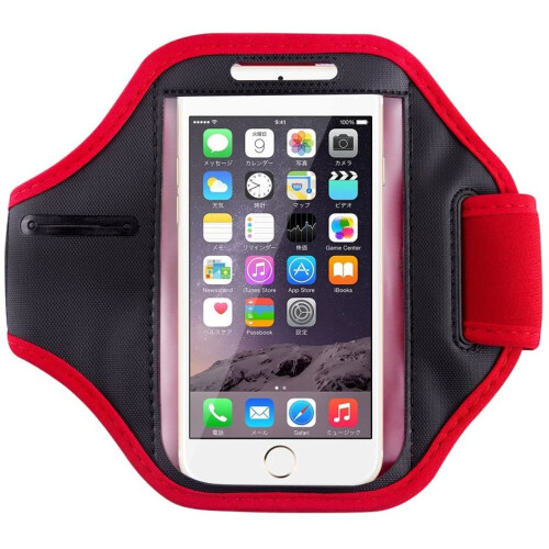 (Red) For iPhone SE 2020 Running Jogging Armband Case