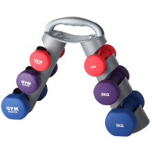 GYM MASTER 3 Tier Dumbbell Tree With 12kg Weight Pairs Holder Storage Lift Fitness