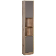 834-240 HOMCOM 170cm Slim Freestanding Storage Cabinet with 2 Cupboards – Space-Saving Tall Bathroom/Utility Unit