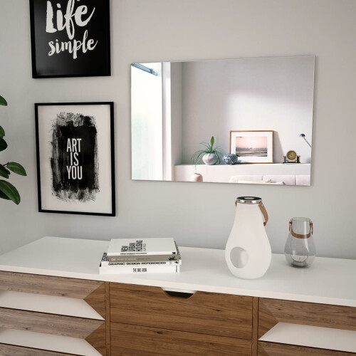 VidaXL vidaXL Wall Mirror 60x40cm Rectangular Glass Vanity Makeup Dressing Decor