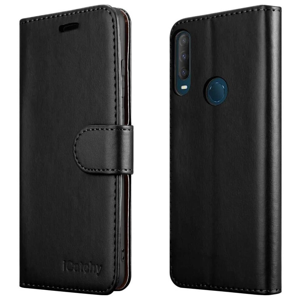 (Black) For Alcatel 1S 2020 Phone Wallet Book Leather Case