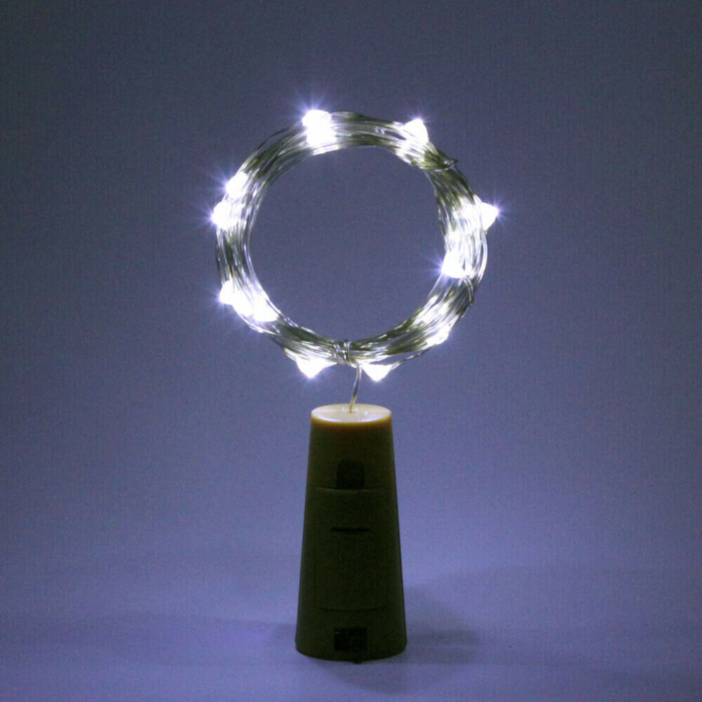 Ranpo (White) 10Pcs 2M 20 Led Colorful Copper Wire Fairy String Lights White