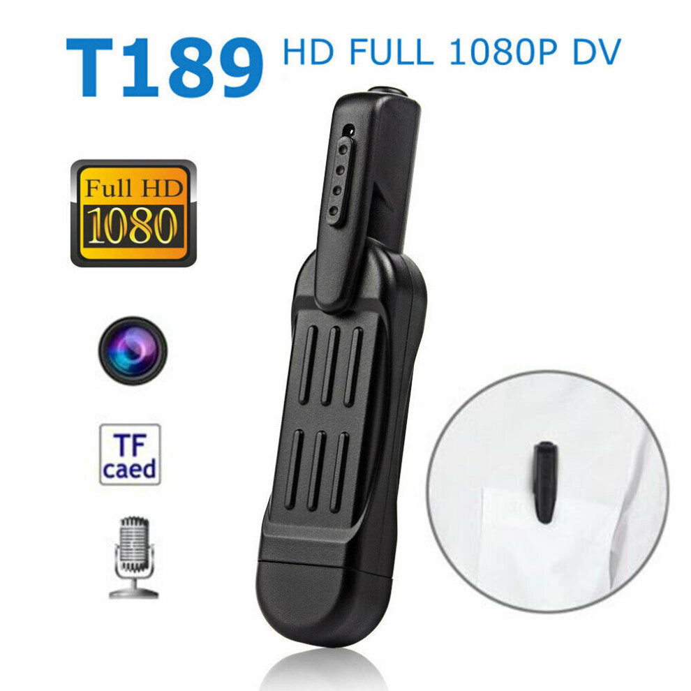 Mini T189 Camera HD 1080P Wearable Small Pen Video Voice Recorder Camcorder 
