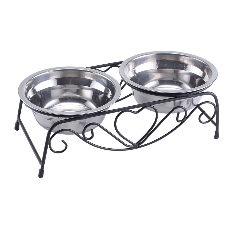 3pc Stainless Steel Feeding Bowl Set | Dog Bowls With Stand