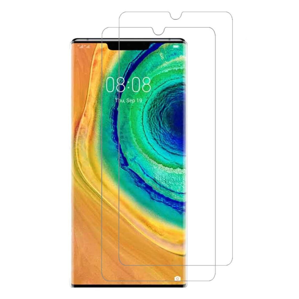 (Black, For Huawei P30 Pro) Full Coverage 3D Tempered Glass Screen Protector - Huawei P30 P20 Pro Mate 20