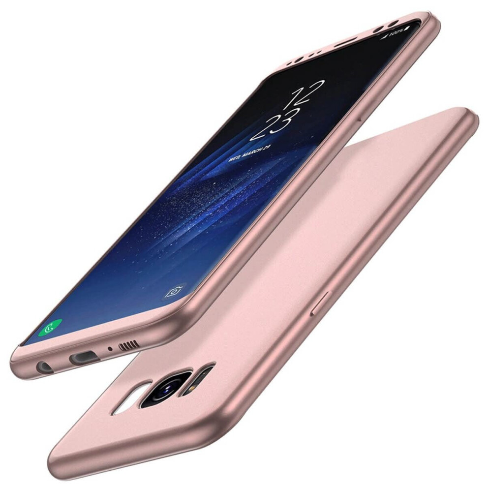 (Rose For Samsung Galaxy S8+) Shockproof Hybrid 360 Tpu Thin Case Cover For Samsung Galaxy S7 Edge S8 Plus Gold 5060788076364