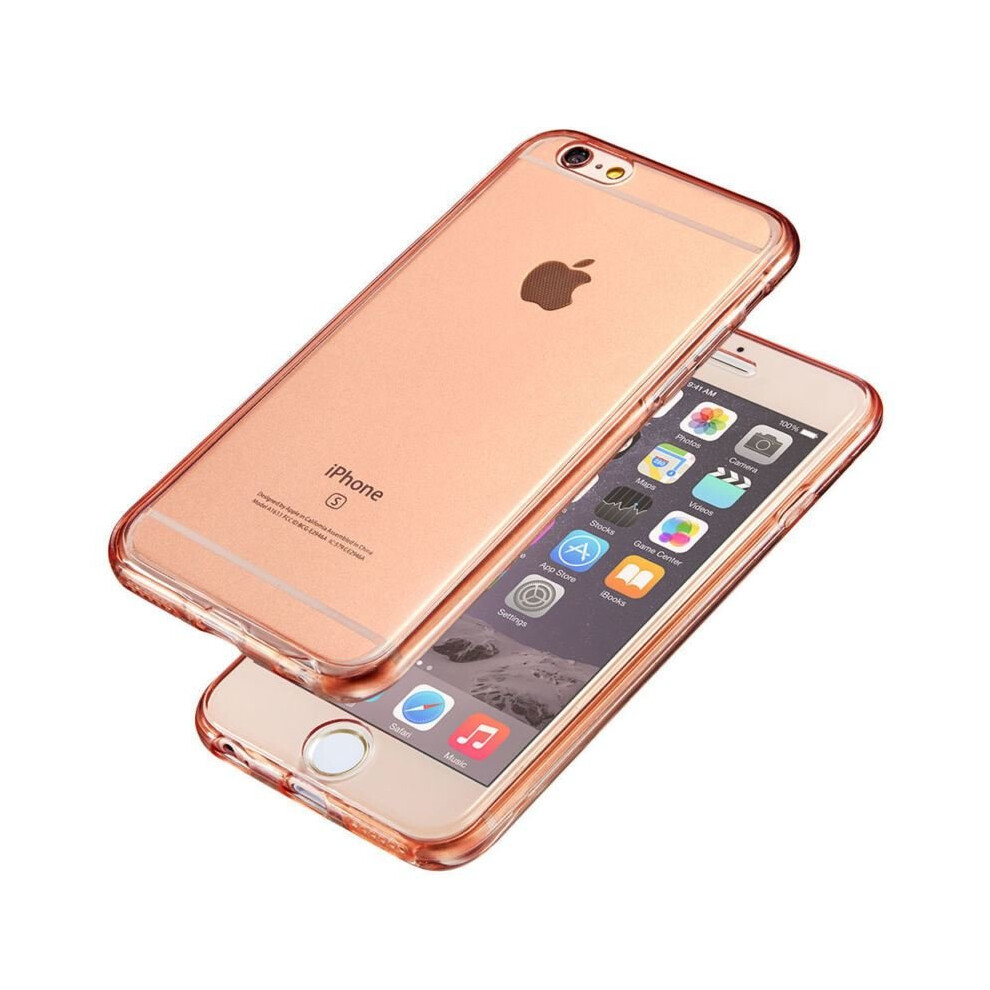 (Rose Gold, For Apple iPhone 6s) Hybrid 360° New Shockproof Case TPU Gel Skin Cover For Apple iPhone 8 7 5s 6s SE