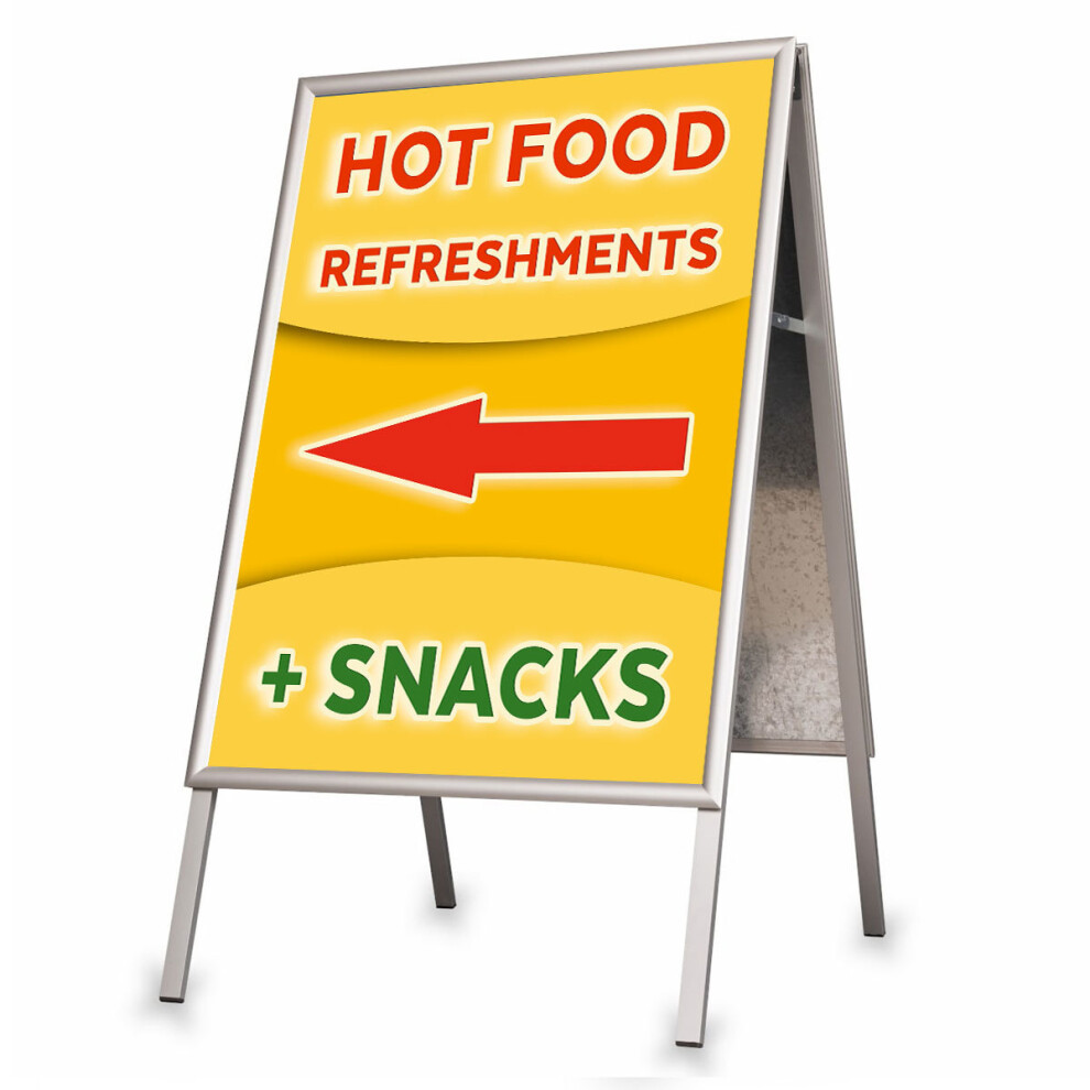 (Yes) A0 A-Board Pavement Sign Double Sided Snap Frame