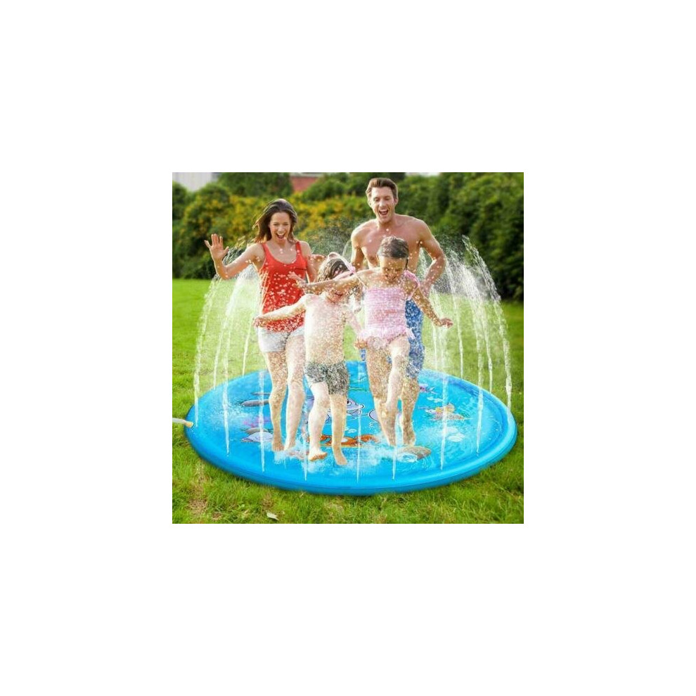 170CM Large Sprinkler Pad Splash Play Mat Toy Kid Inflatable Water Swimming Pool