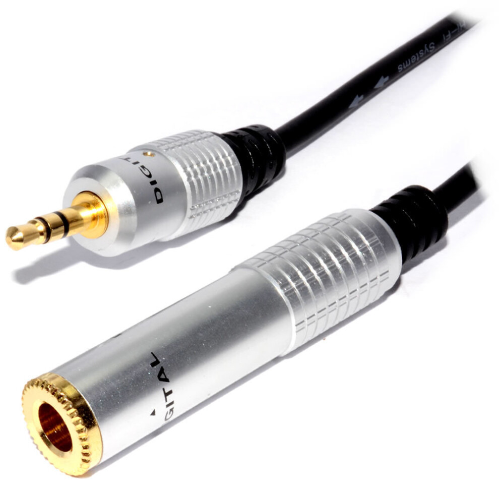 Kenable Pure Hq Ofc 3.5Mm Jack To 6.35Mm Jack Socket Adapter Cable 0.3M 30Cm