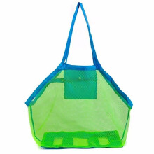 Doodle Extra Large Mesh Multi Storage Beach Bag, Green & Blue Colour