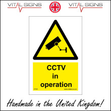 (100 x 150mm - 4 x 6, Sticker / Sav - White Background) CT001 Cctv In Operation SIGN Camera Monitor Security Recording Vision C.C.T.V.