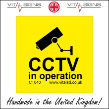 (300 x 300mm - 12 x 12, Magnetic - Vehicle Grade) CT040 Cctv In Operation SIGN Recording Film Safety Security Surveillance Monitor