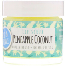 Fizz & Bubble Premium Lip Scrub voor Exfoliëren, Hydrateren en Herstellen (Ananas Kokosnoot)