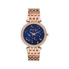 Michael Kors Darci MK3728 Uhr – Goldfarbenes Edelstahlgehäuse, Kristall-Lünette, minimalistisches Zifferblatt, 39 mm, 50 m wasserdicht, Quarzwerk