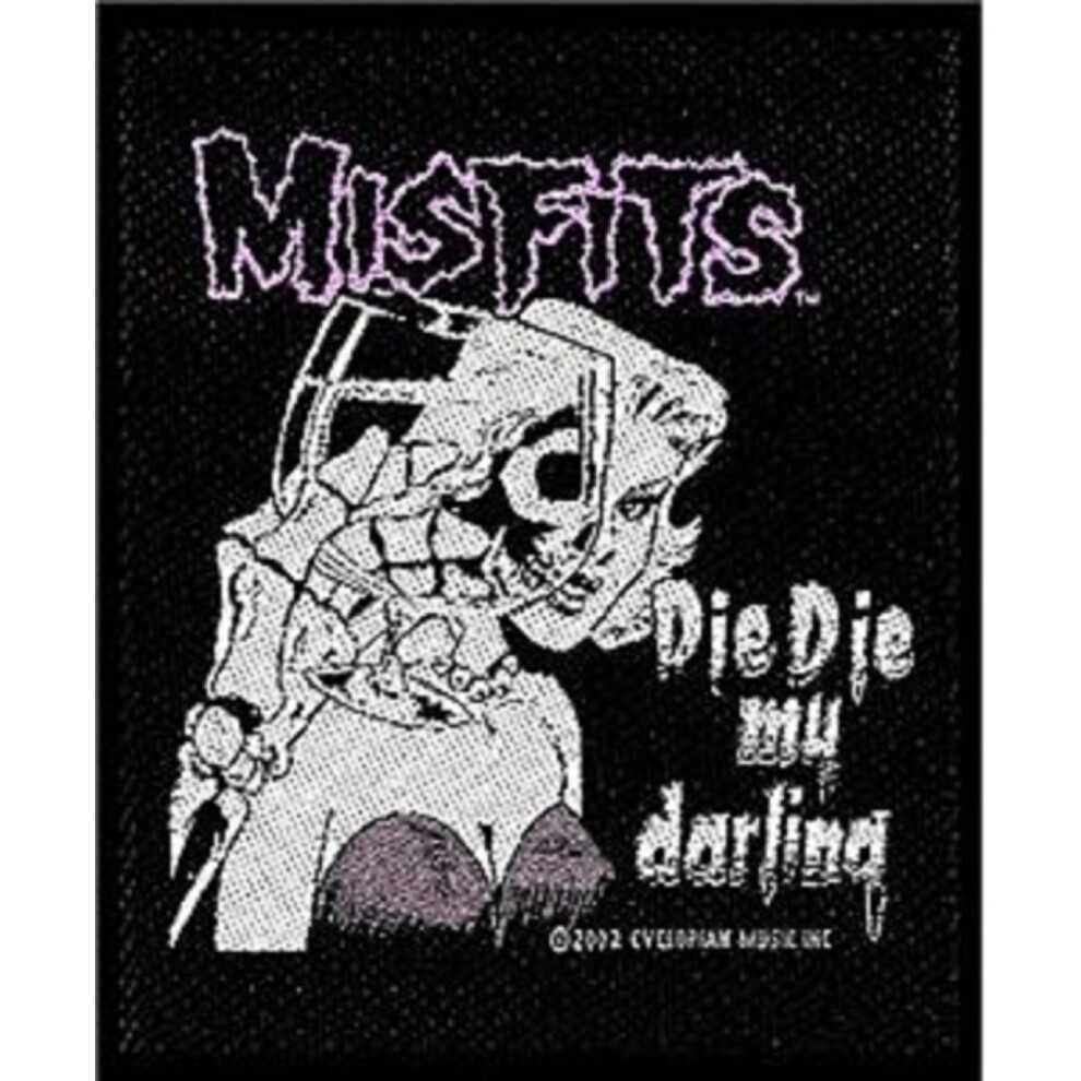 Misfits Patch Die Die My Darling Band Logo New Official Woven 10cm x 10cm