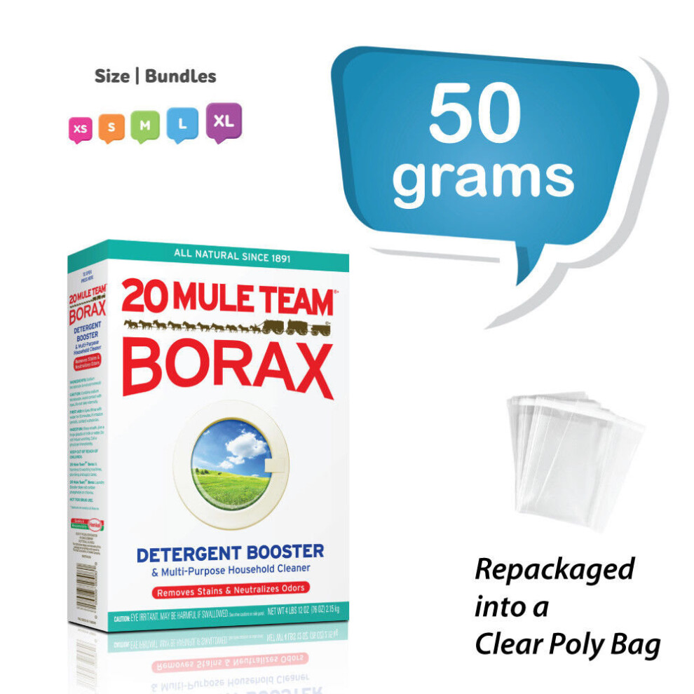 (50g) Borax Powder UK Original Substitute Multi Purpose Cleaner for Cleaning & Laundry