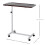 Homcom HOMCOM C-Shaped Mobile End Table Nightstand with Casters Brake Walnut 9