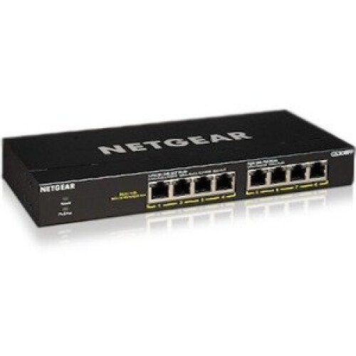 Netgear Netgear Gs308Pp. Switch Type: Unmanaged. Basic Switching Rj-45 Ethernet Por GS308PP-100EUS