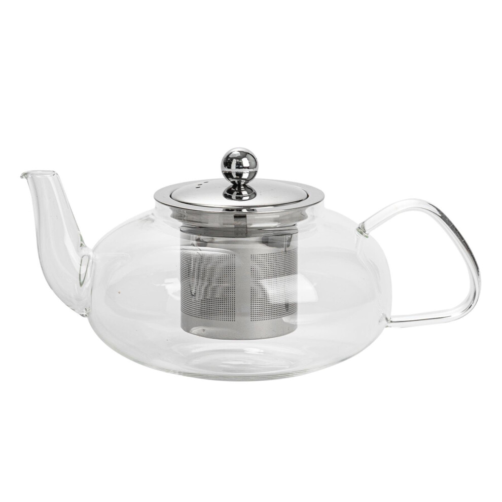 Oval Glass Infuser Teapot 800ml