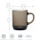 Duralex Duralex Versailles Glass Coffee Mugs Cups for Tea Hot Drinks 260ml Smoke x12 5