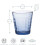 Duralex Duralex Prisme Glass Juice Water Tumblers Glasses Set Blue 220ml x8 5