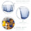 Duralex Duralex Prisme Glass Juice Water Tumblers Glasses Set Blue 220ml x8 4