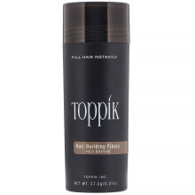 Fibras de Construção de Cabelos da Toppik, Marrom Médio, 0.97 oz (27.5 g)