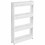 (4 Tiers, White) Slide Out Storage Tower Folding 3/4 Tier Rolling Castor Kitchen Trolley Rack UK 1