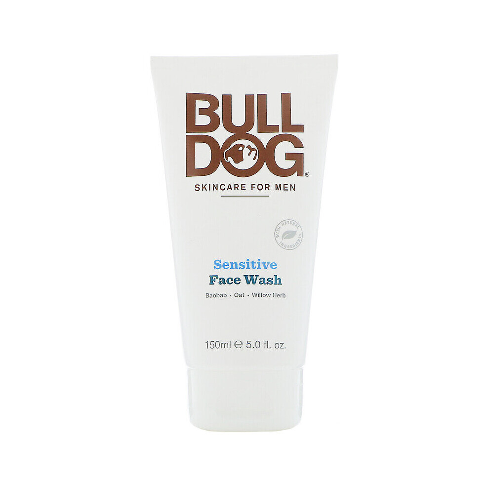 Bulldog Skincare For Men, Face Wash, Sensitive, 5 fl oz (150 ml)