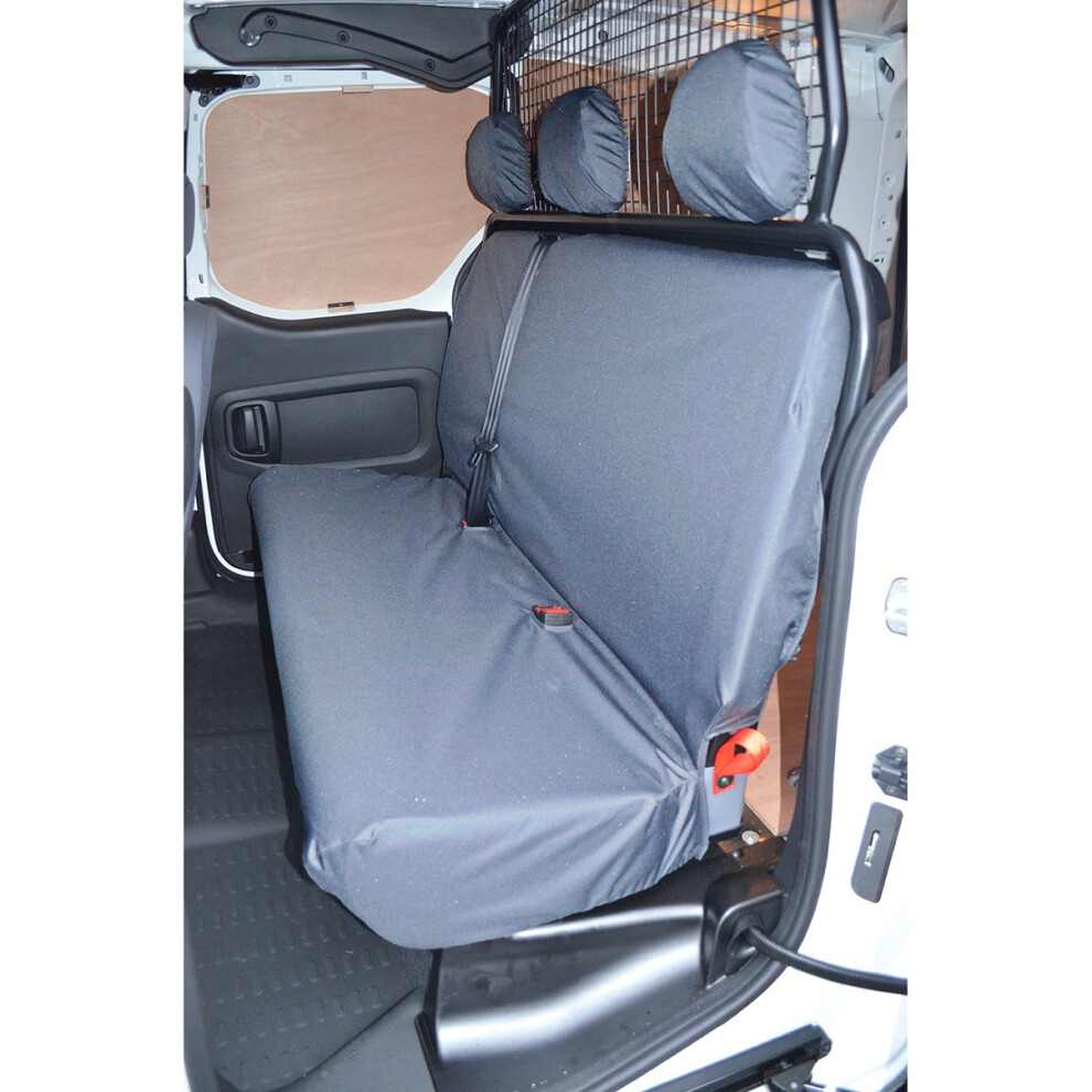 (Rear 3 Seat Bench, ) Turtle Covers Citroen Berlingo 2008-2018 Seat Covers Grey 5057605000152