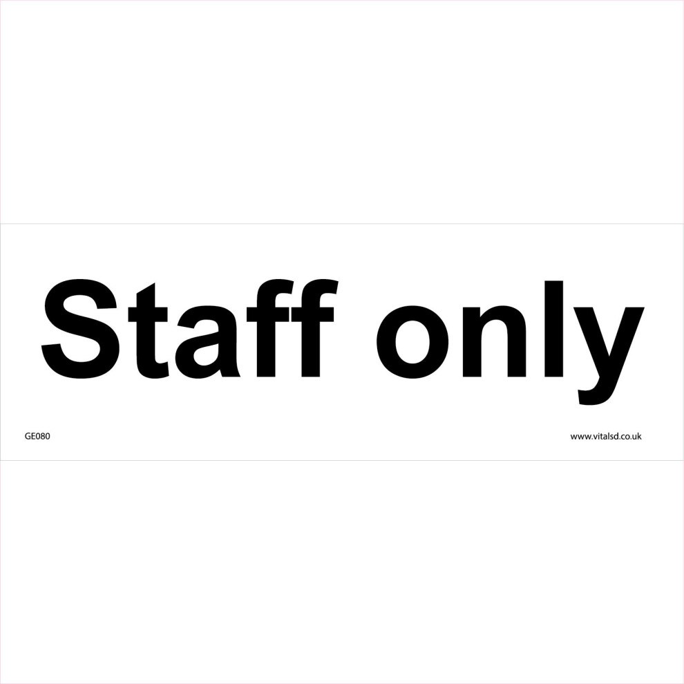 (600 x 200mm - 24 x 8, Magnetic - Vehicle Grade) GE080 Staff Only SIGN Door Wall Plaque no entry keep out workplace office shop-image-OPC-P5WCS6S-NEW