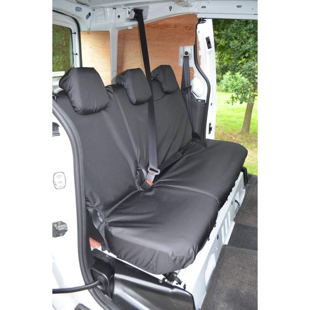 (Rear Single & Double, ) Turtle Covers Citroen Berlingo 2008-2018 Seat Covers Black 5057605017174