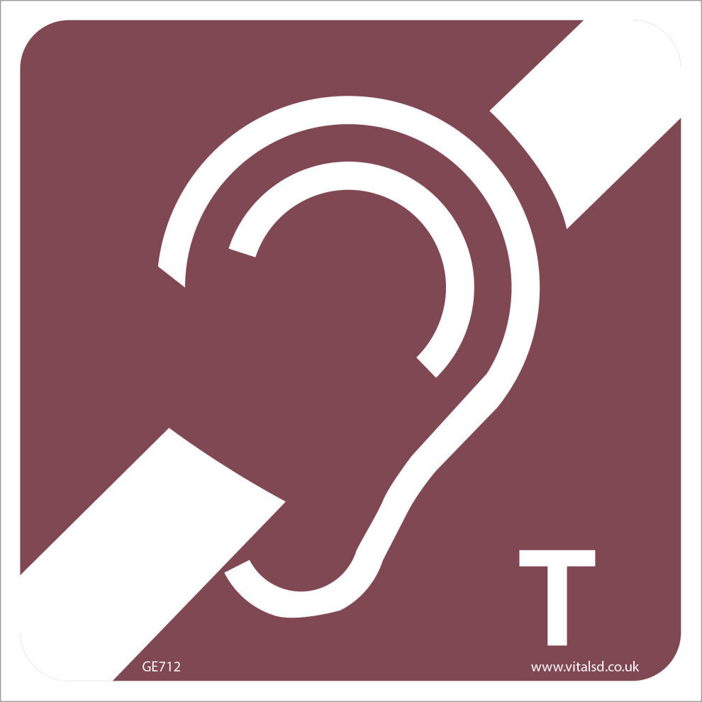 (200 x 200mm - 8 x 8, 5mm Heavy Duty Foamex Foamboard) GE712 Hearing Loop SIGN  Aid Impairment Loss sound deaf listening impaired-image-OPC-P5WCT9F-NEW