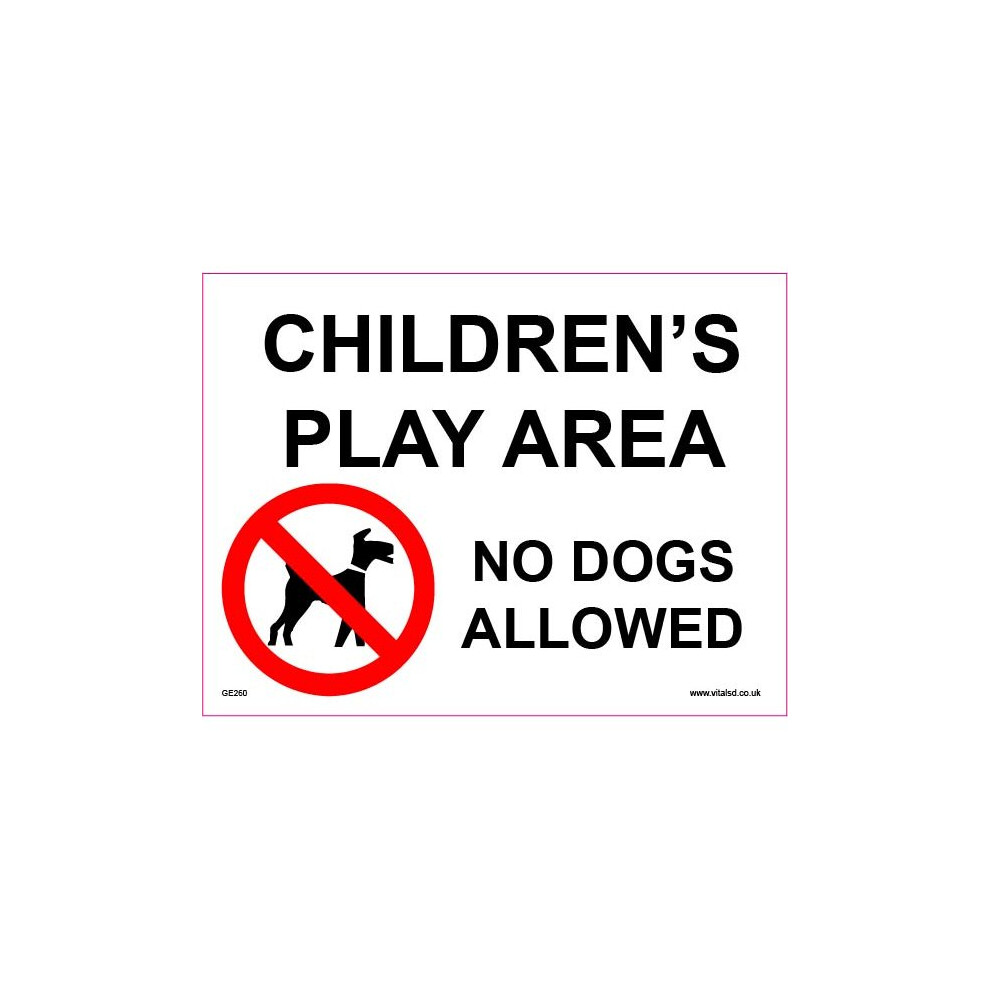 (600 x 400mm - 24 x 16, Dibond / Composite Aluminium) GE260 Childrens Play Area No Dogs Allowed SIGN park recreation climbing jump-image-OPC-P5WCV85-NEW