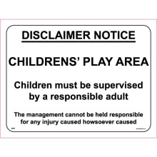 (150 x 100mm - 6 x 4, Dibond / Composite Aluminium) GE257 Childrens Play Area SIGN outdoor park recreation climbing swing garden