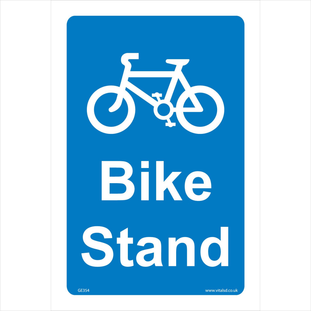 (300 x 400mm - 12 x 16, 1mm Pvc Foamex) GE354 Bike Stand SIGN parking riding bridle path cycle helmet pedal wheels tyres-image-OPC-P5WD2NF-NEW