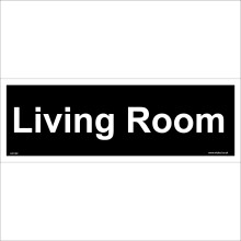 (450 x 150mm - 18 x 6, Sticker / Sav - White Background) GE598 Living Room SIGN Door Plaque lounge parlour sitting drawing room family
