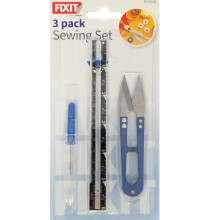 3 PC Sewing Set Thread Cutter Seam Ripper Unpicker Stitch Scissors Metal Gauge