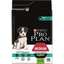 Pro Plan Puppy Medium Sensitive Digestion OptiDigest Lamb - 12 kg: Supports growth, sensitive digestion, 19% lamb, colostrum & prebiotics