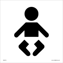 (150 x 150mm - 6 x 6, Magnetic - Vehicle Grade) GE212 Baby Changing Facilities SIGN diaper nappy wet wipes cleanser soother