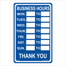 (300 x 400mm - 12 x 16, 10mm Extra Heavy Duty Foamex Foamboard) GE455 Business Opening Hours SIGN shop open closed times factory office cafe