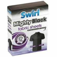 Swirl 12x Mighty Black Fabric Sheets - Revives Dark Colour