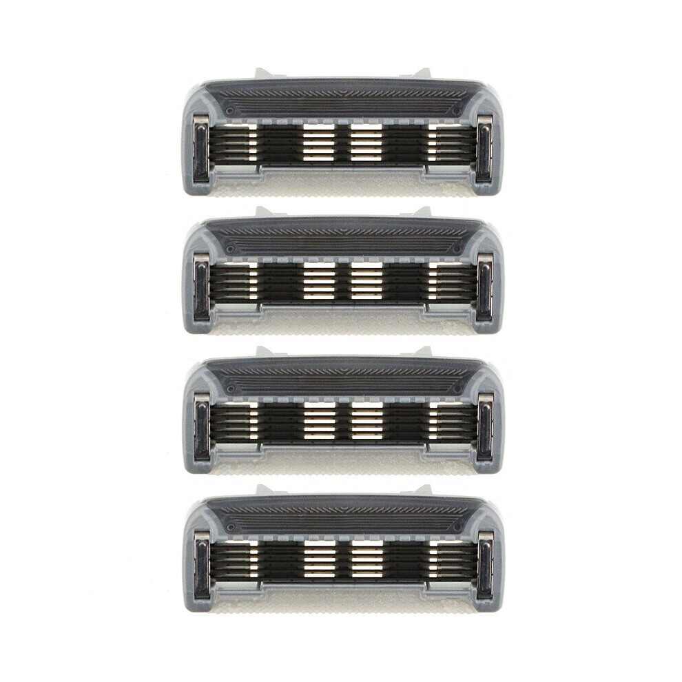 Bulldog Skincare For Men, Original Steel Blades Refill, Four 5-Blade Cartridges