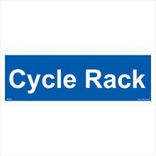 (600 x 200mm - 24 x 8, Dibond / Composite Aluminium) GE549 Cycle Rack SIGN Wall Door Plaque stand bicycle bike store mountain