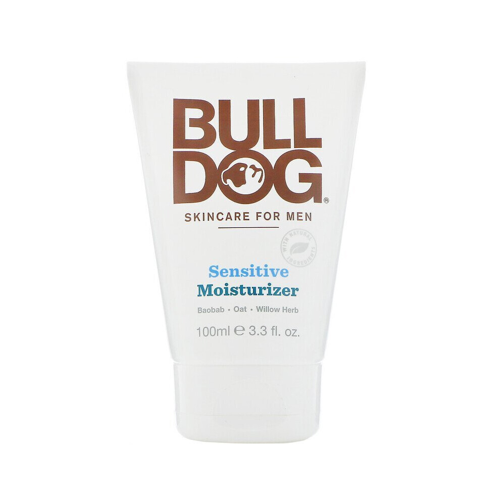 Bulldog Skincare For Men, Moisturizer, Sensitive 3.3 Fl Oz (100 Ml)
