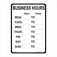 (450 x 600mm - 18 x 24, Magnetic - Vehicle Grade) GE149 Business Hours SIGN opening times cafe canteen workplace tea coffee shop