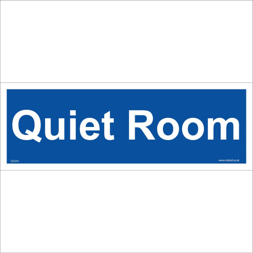 (450 x 150mm - 18 x 6, Sticker / Sav - White Background) GE643 Quiet ...