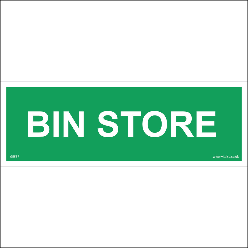 (300 x 100mm - 12 x 4, 5mm Heavy Duty Foamex Foamboard) GE556 Bin Store SIGN Door Plaque container garbage crate trash rubbish carton