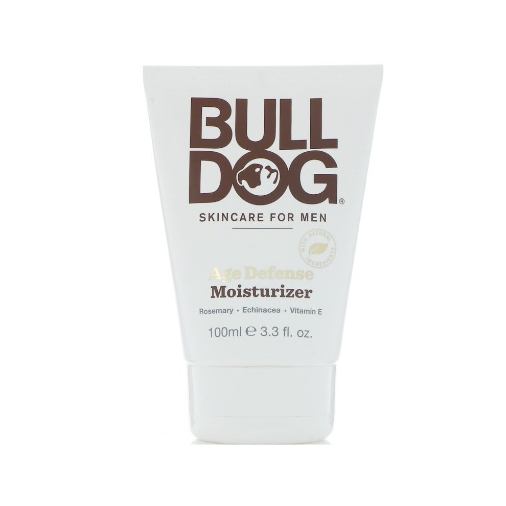 Bulldog Skincare For Men, Moisturizer, Age Defense, 3.3 Fl Oz (100 Ml)